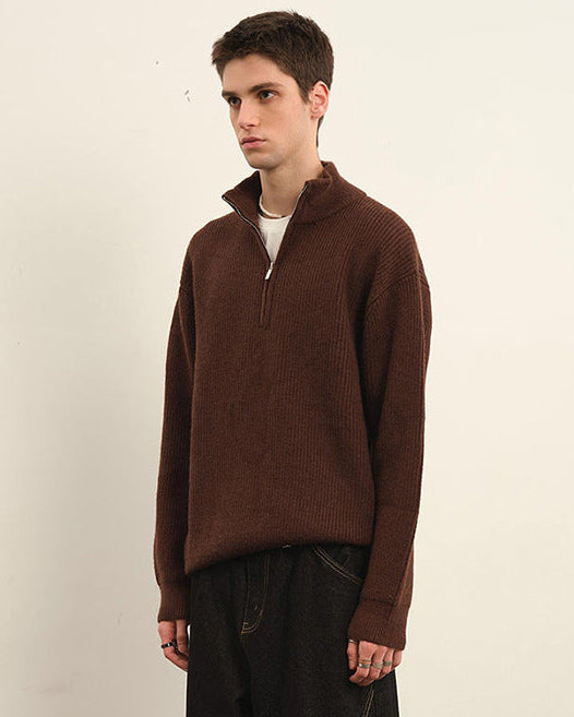 The Vintage Loop-Knit Half-Zip Sweater