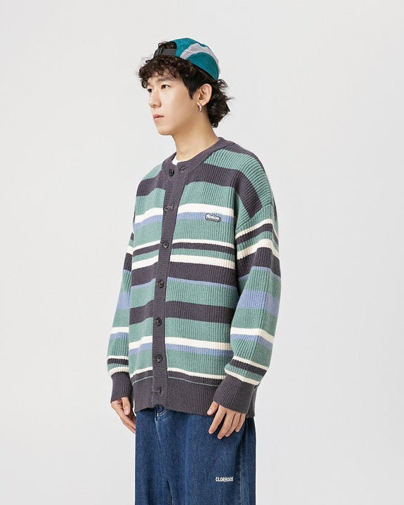 The Bridlewood  Preppy Striped Cardigan