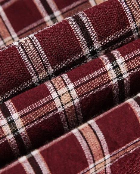 The Brookmere Plaid Long Sleeve Polo Shirt