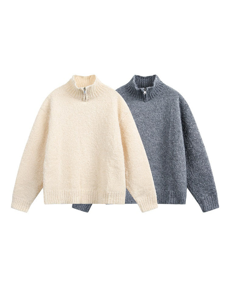The Summit Textured Collar Sweater