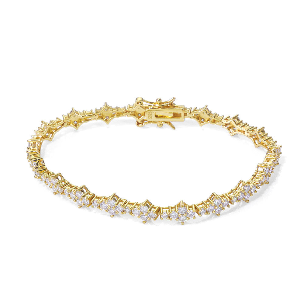 6,5mm Golden Tennis Spark Bracelet