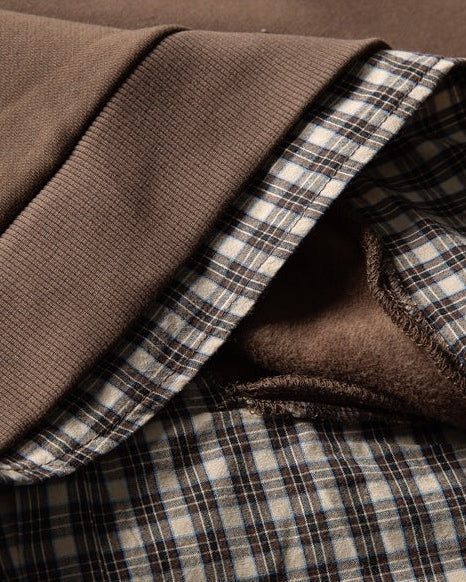 The Hollowfern Plaid Hooded Cardigan Jacket