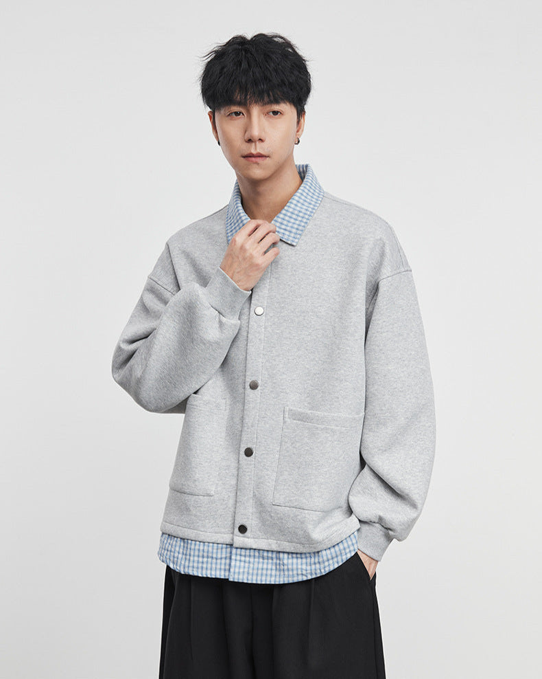 Layered Korean Check Split Cardigan Vest