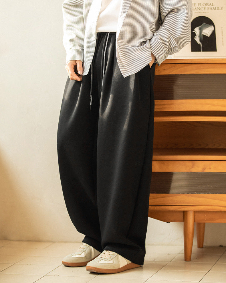 7,0 Relaxed Wide-Leg Drawstring Trousers