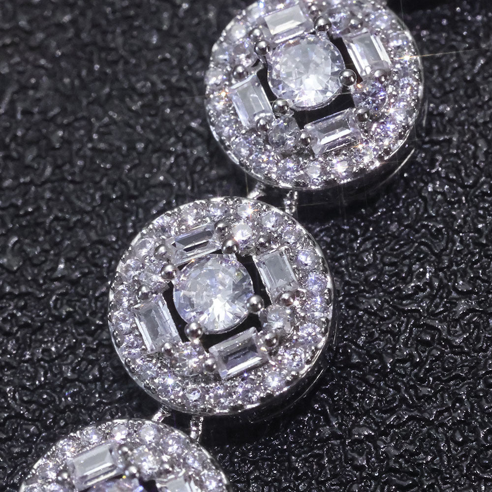 Iced Medallion Tennis Bracelet