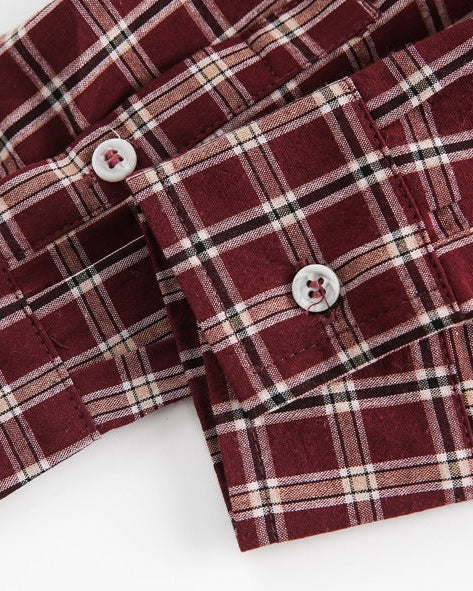 The Alloy Creek Casual Long Sleeve Plaid Overshirt