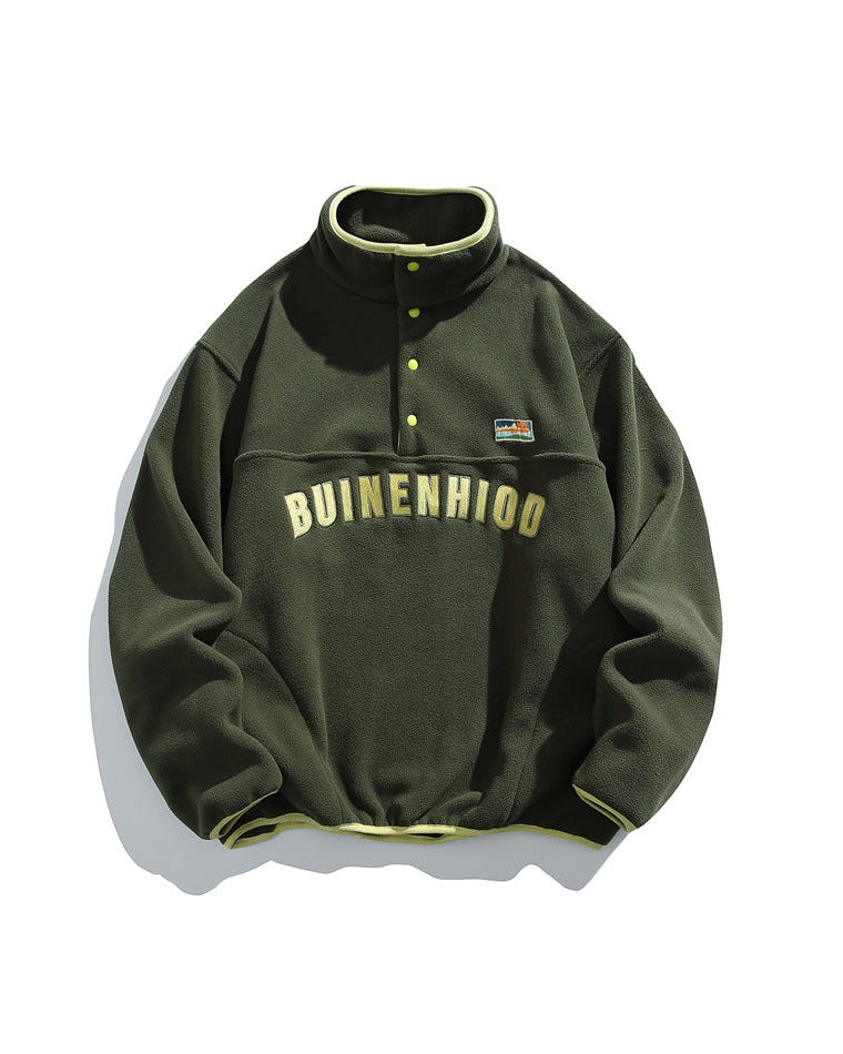 The Bolton Casual Stand Up Collar Fleece Sweater