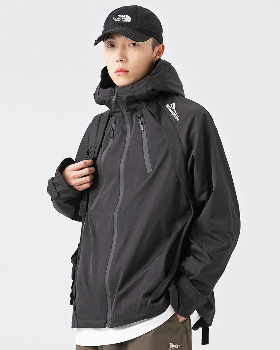The Marlin Loose Slant Zipper Hooded Jacket