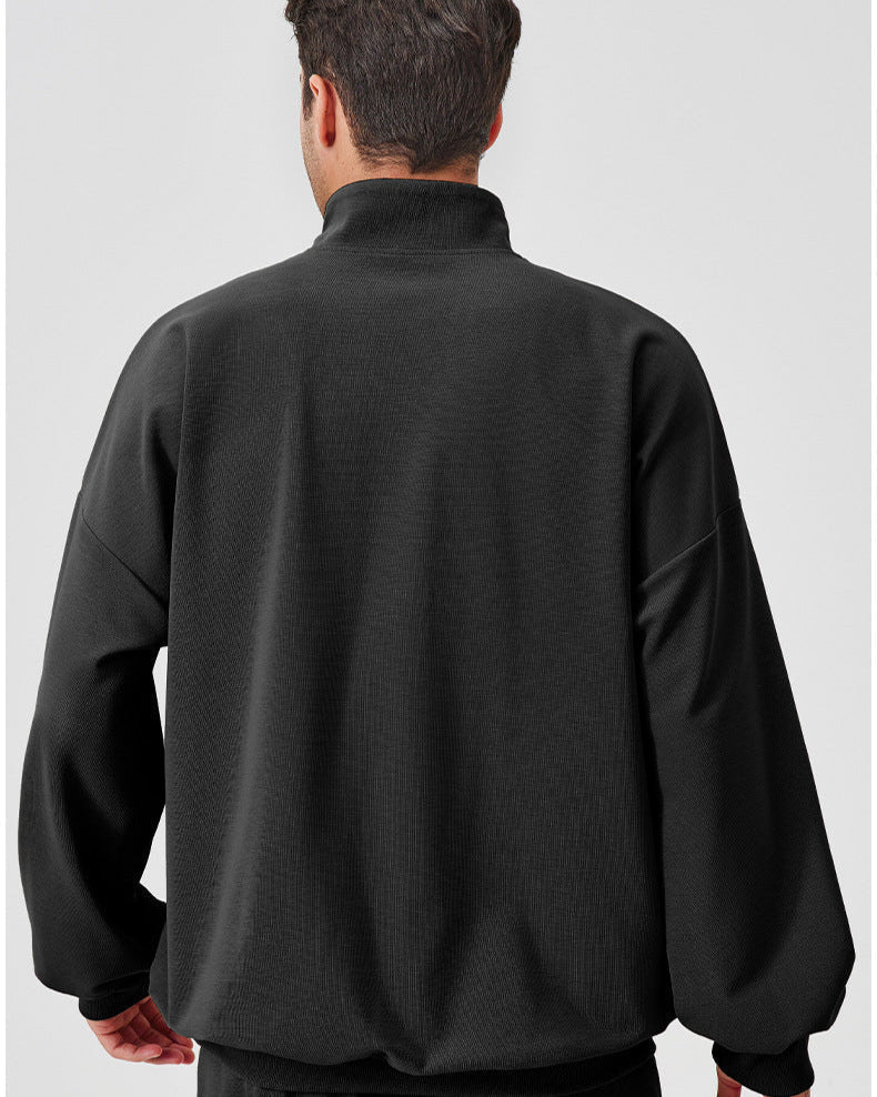 Half-Zip Relaxed Sweatshirt