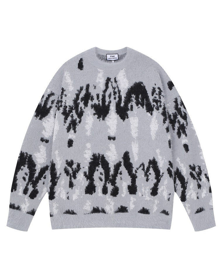 The Overland Textured Crew Neck Knit Pullover Sweater