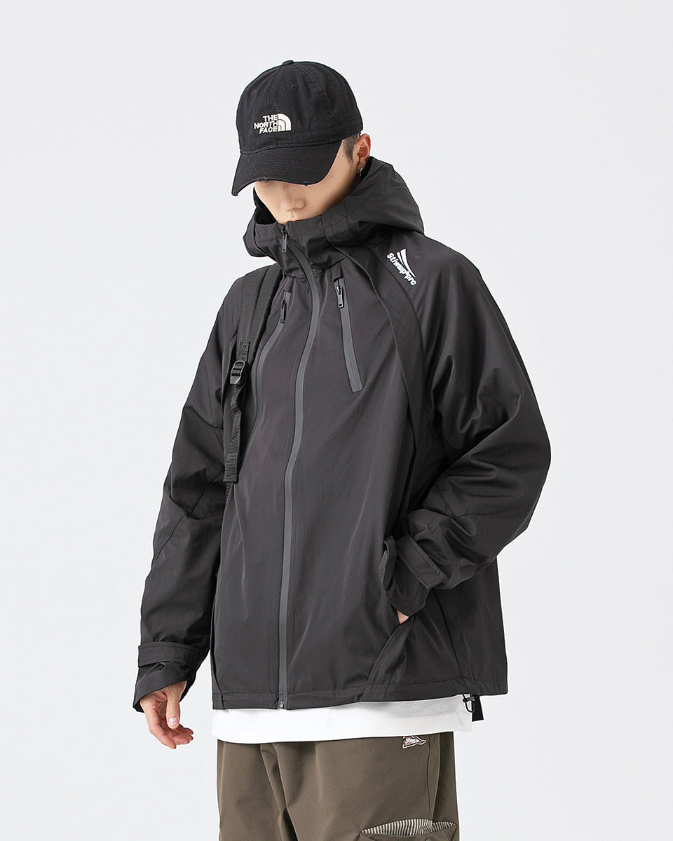 The Marlin Loose Slant Zipper Hooded Jacket