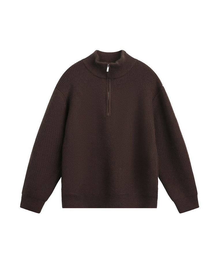 The Vintage Loop-Knit Half-Zip Sweater