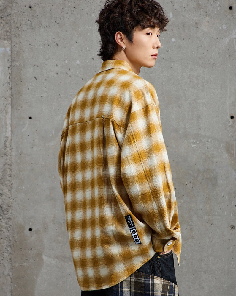 The Boulder Plaid Casual Long Sleeve Polo Shirt