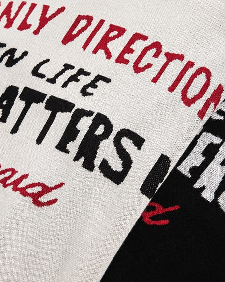 The Noir Top Round Neck Knitted Pullover Sweater