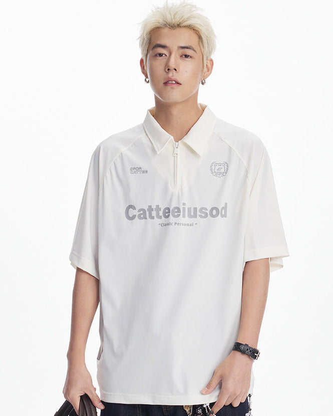 The Contour Knit Quarter-Zip Polo