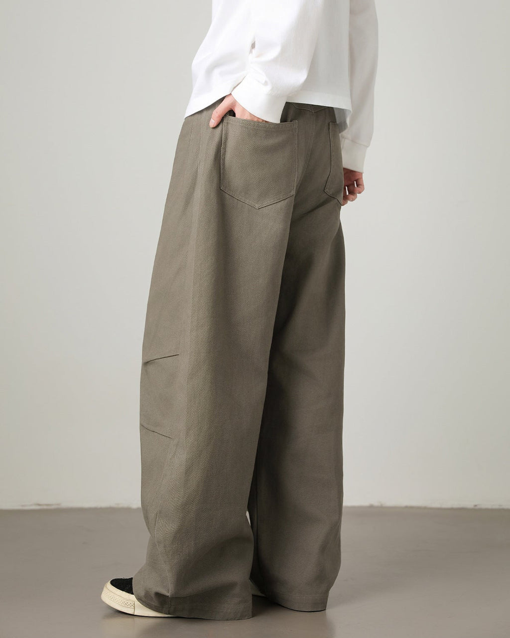Wide-Leg Utility Trousers