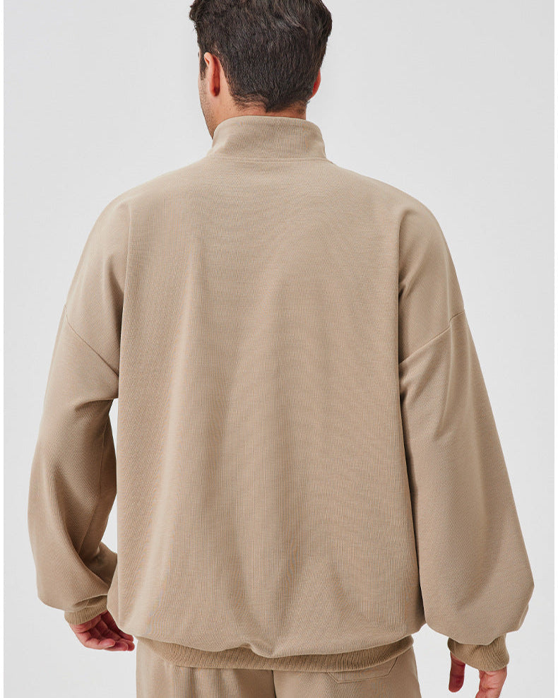 Half-Zip Relaxed Sweatshirt