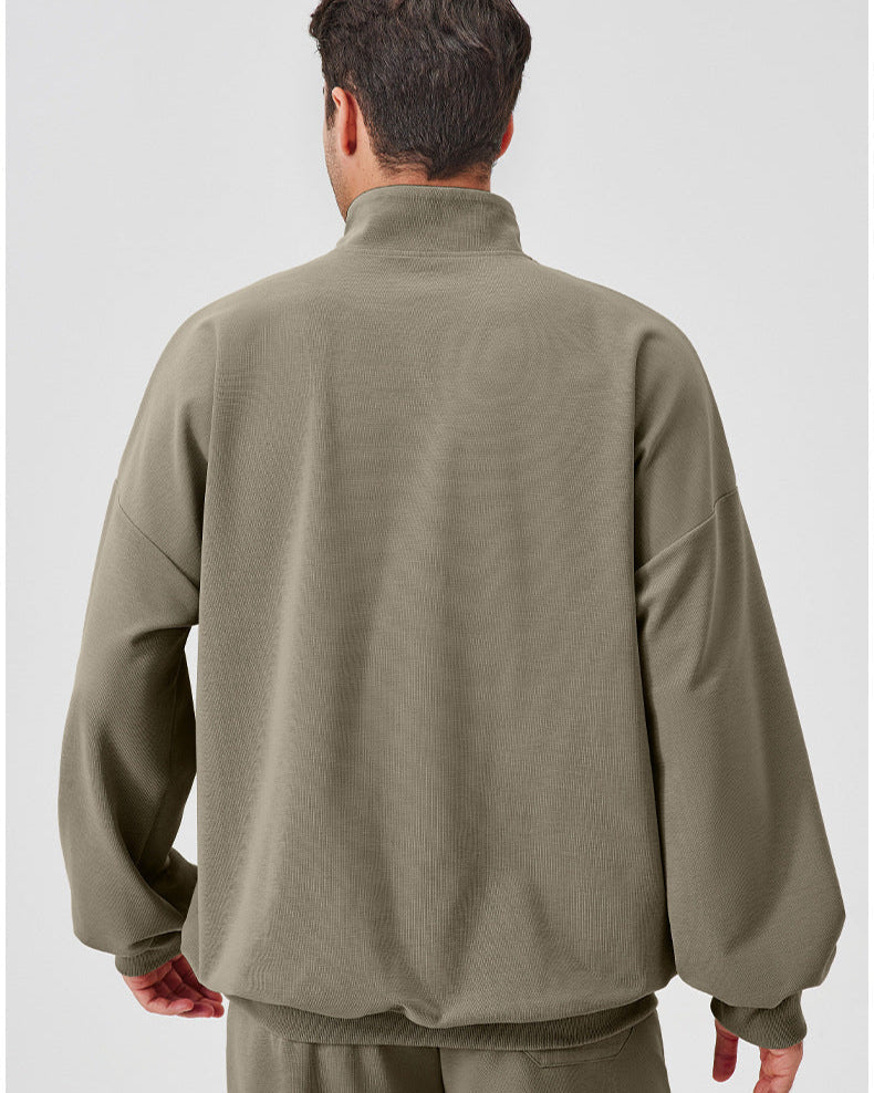 Half-Zip Relaxed Sweatshirt
