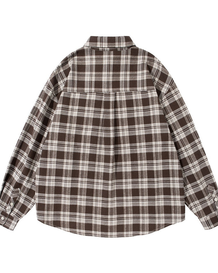 The Baywood Long Sleeve Loose Plaid Shirt