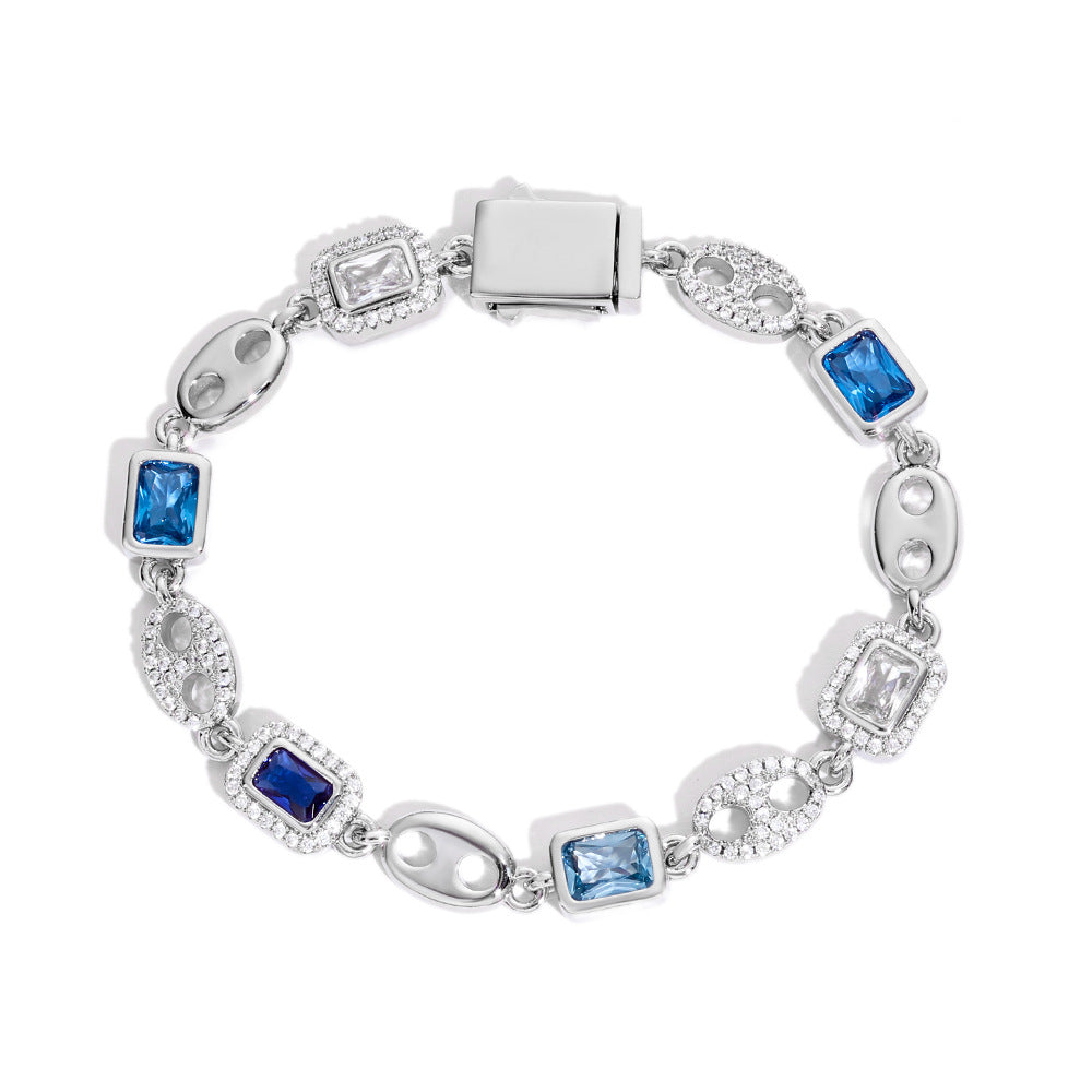 Azure Link Pavé Bracelet