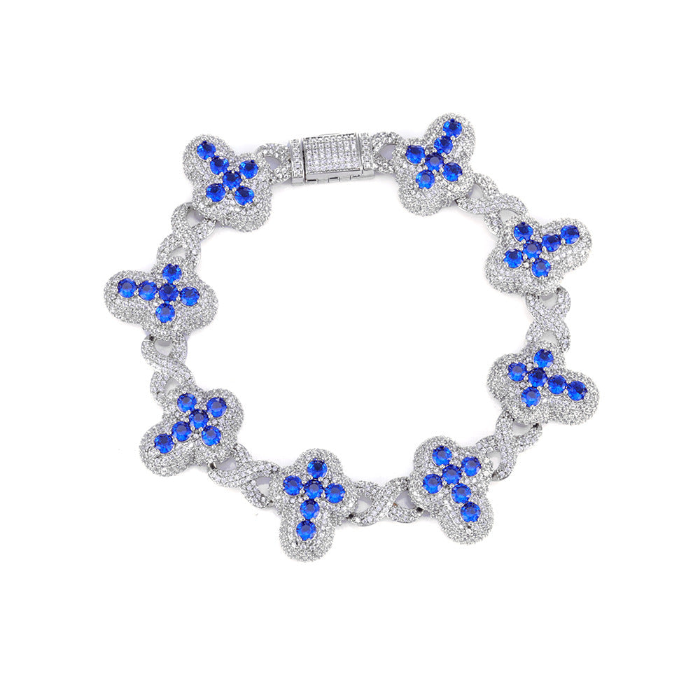 Blue Bloom Iced Bracelet