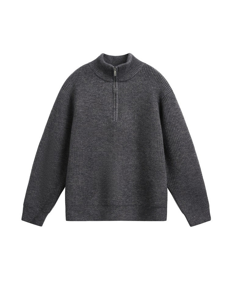 The Vintage Loop-Knit Half-Zip Sweater