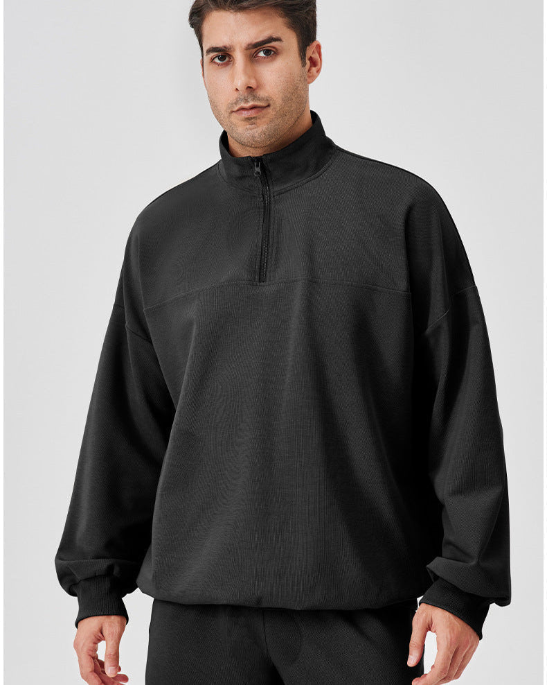 Half-Zip Relaxed Sweatshirt