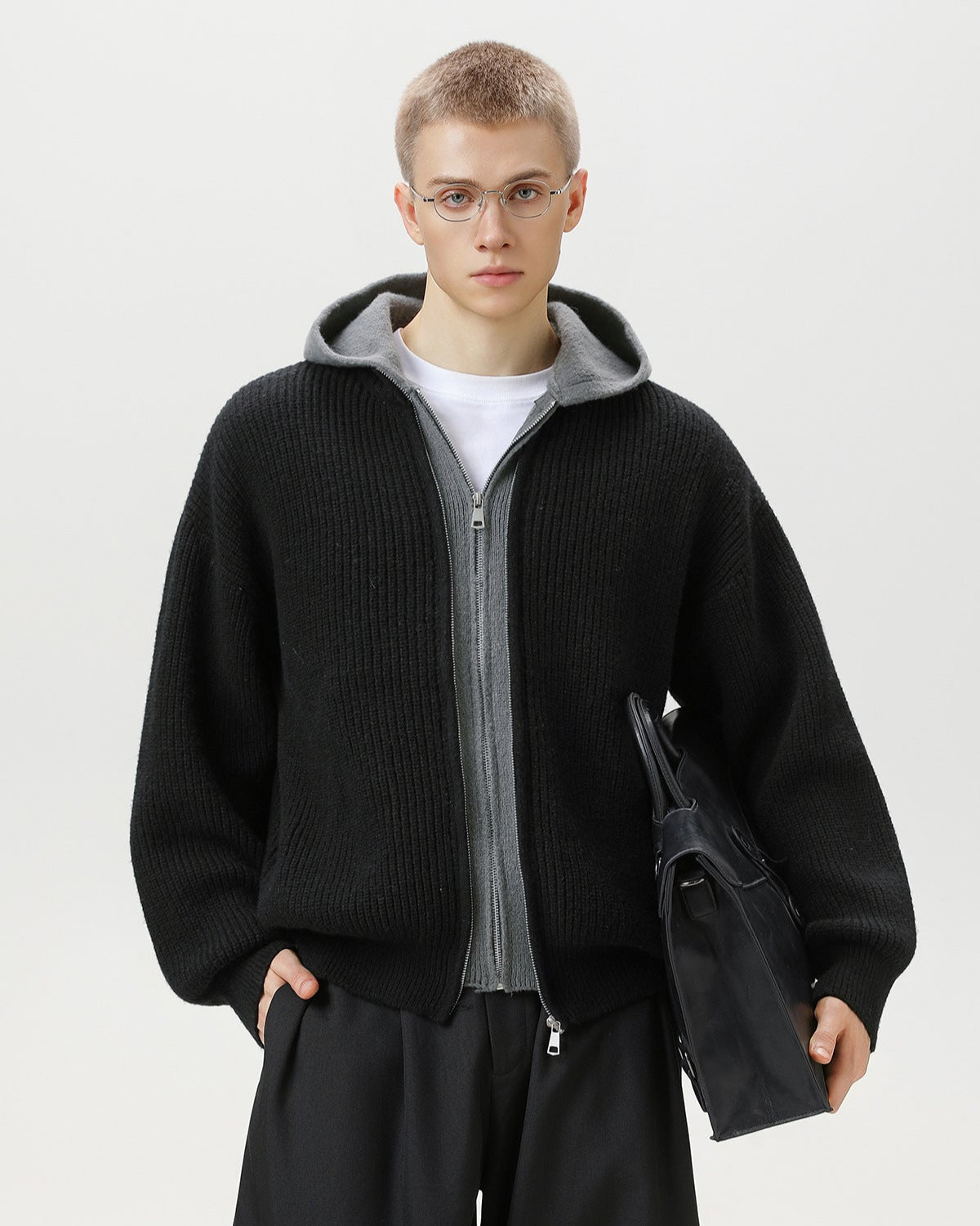 The Blended Zip Knit Hoodie Jacket