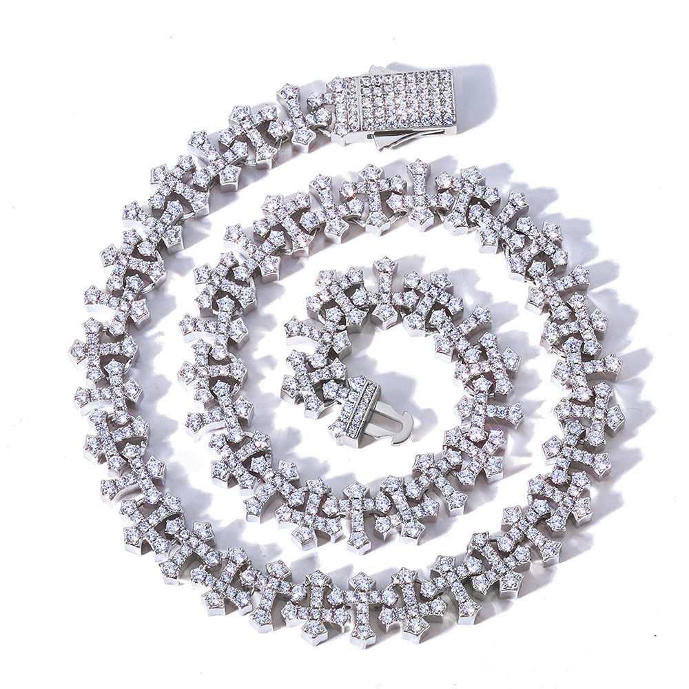 Celestial Cross-Link Diamond Necklace