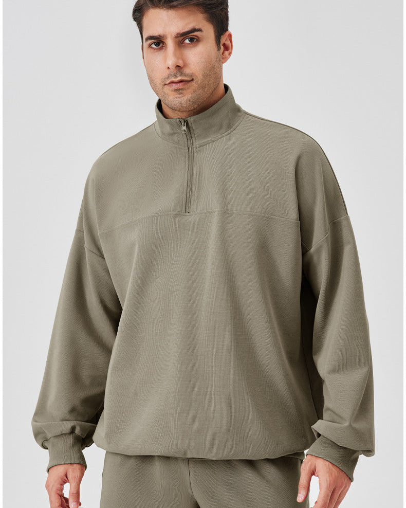 Half-Zip Relaxed Sweatshirt