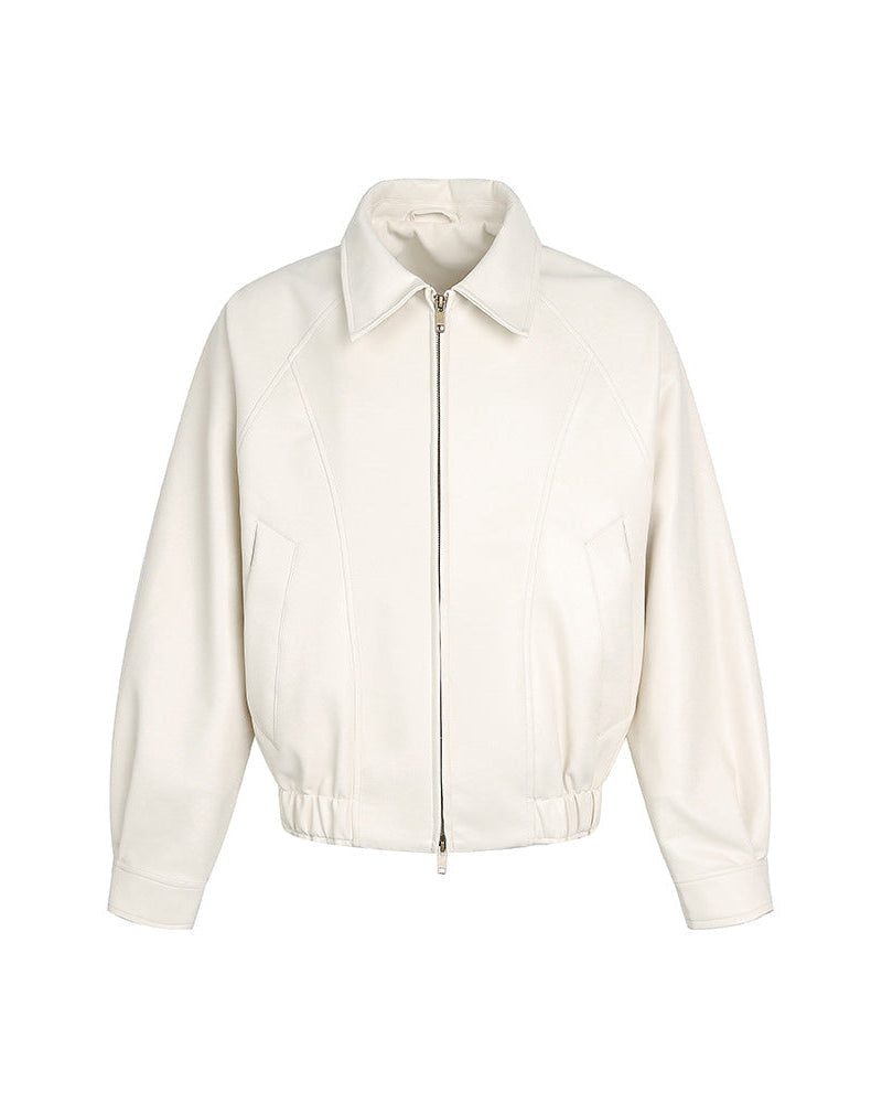 The Langford Cropped Leather Jacket