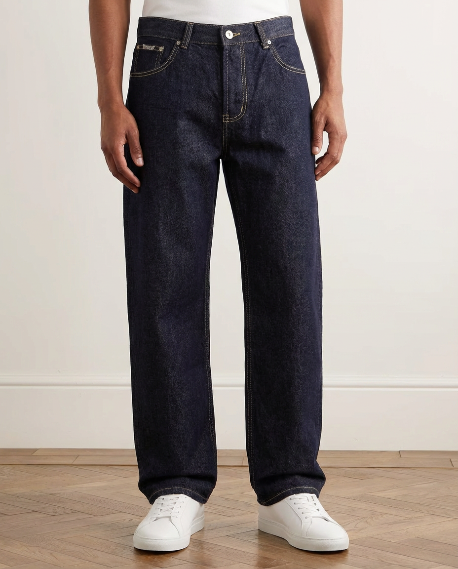 Relaxed Fit Wide-Leg Jeans Blak Wash