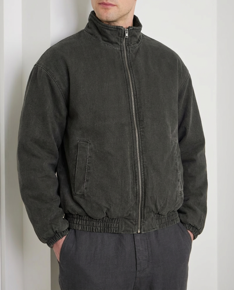 Sherpa‑Lined Bomber Jacket