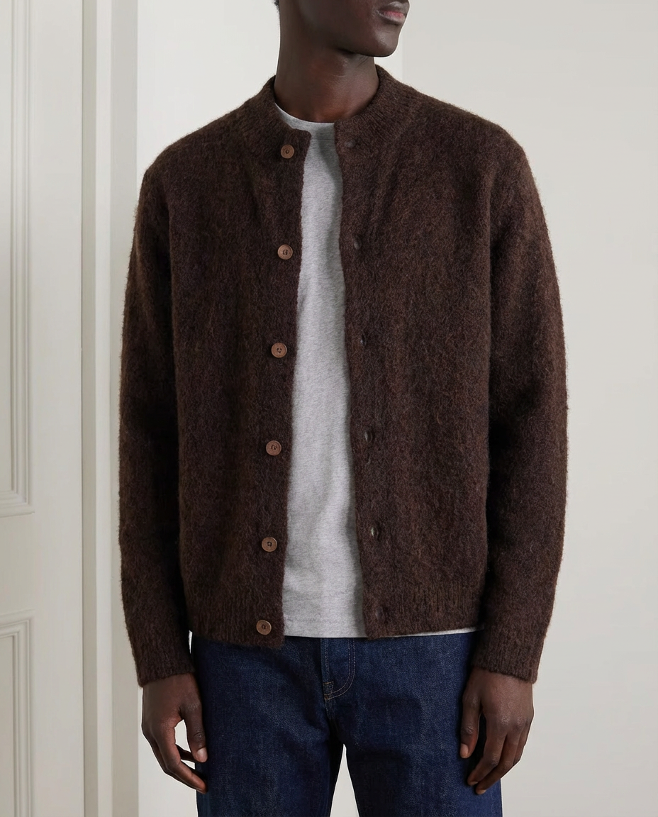 The Harwood Textured Zip Cardigan