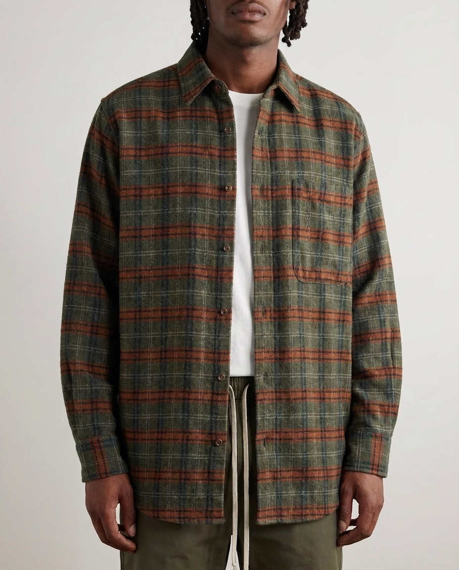 The Prairiecut Long-Sleeved Flannel Plaid Overshirt