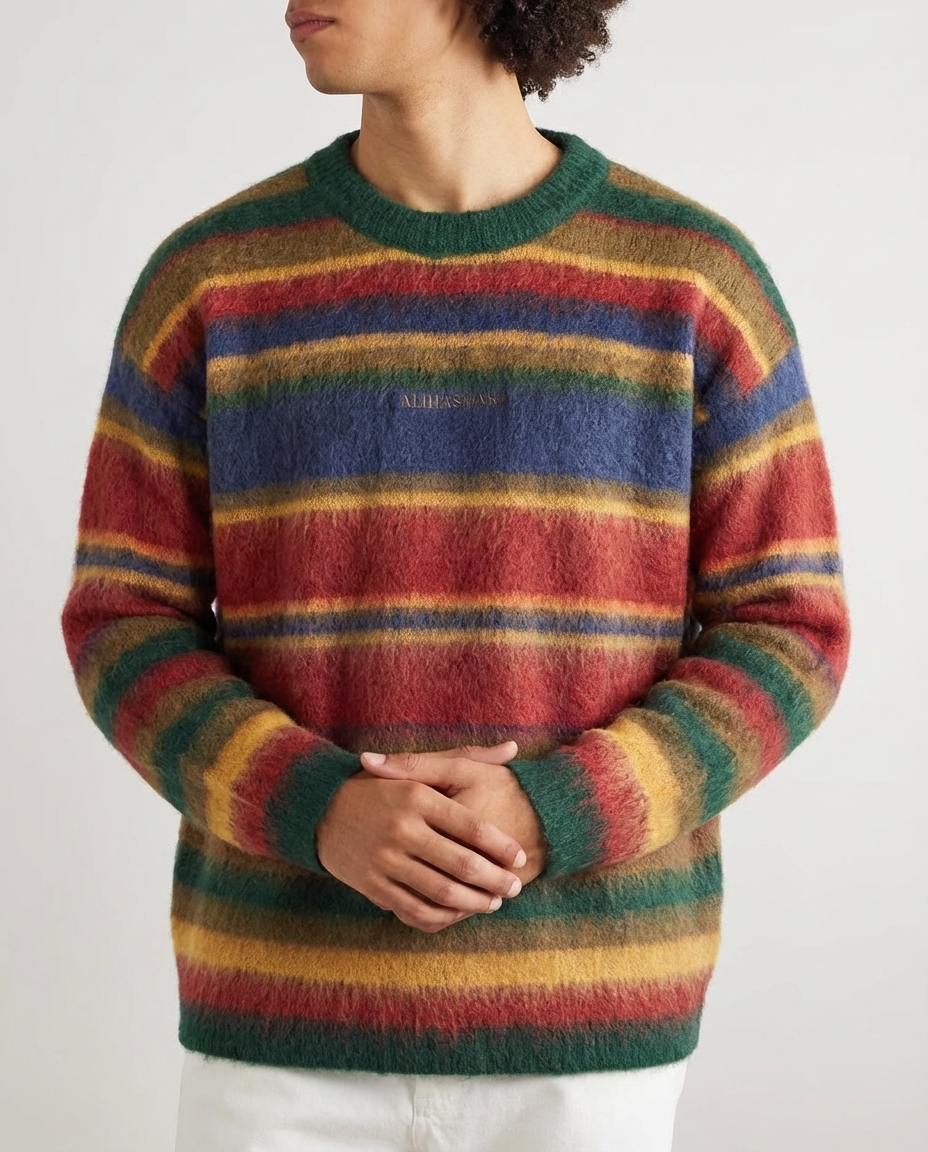 The Ridgeway Striped Knit Pullover Sweater