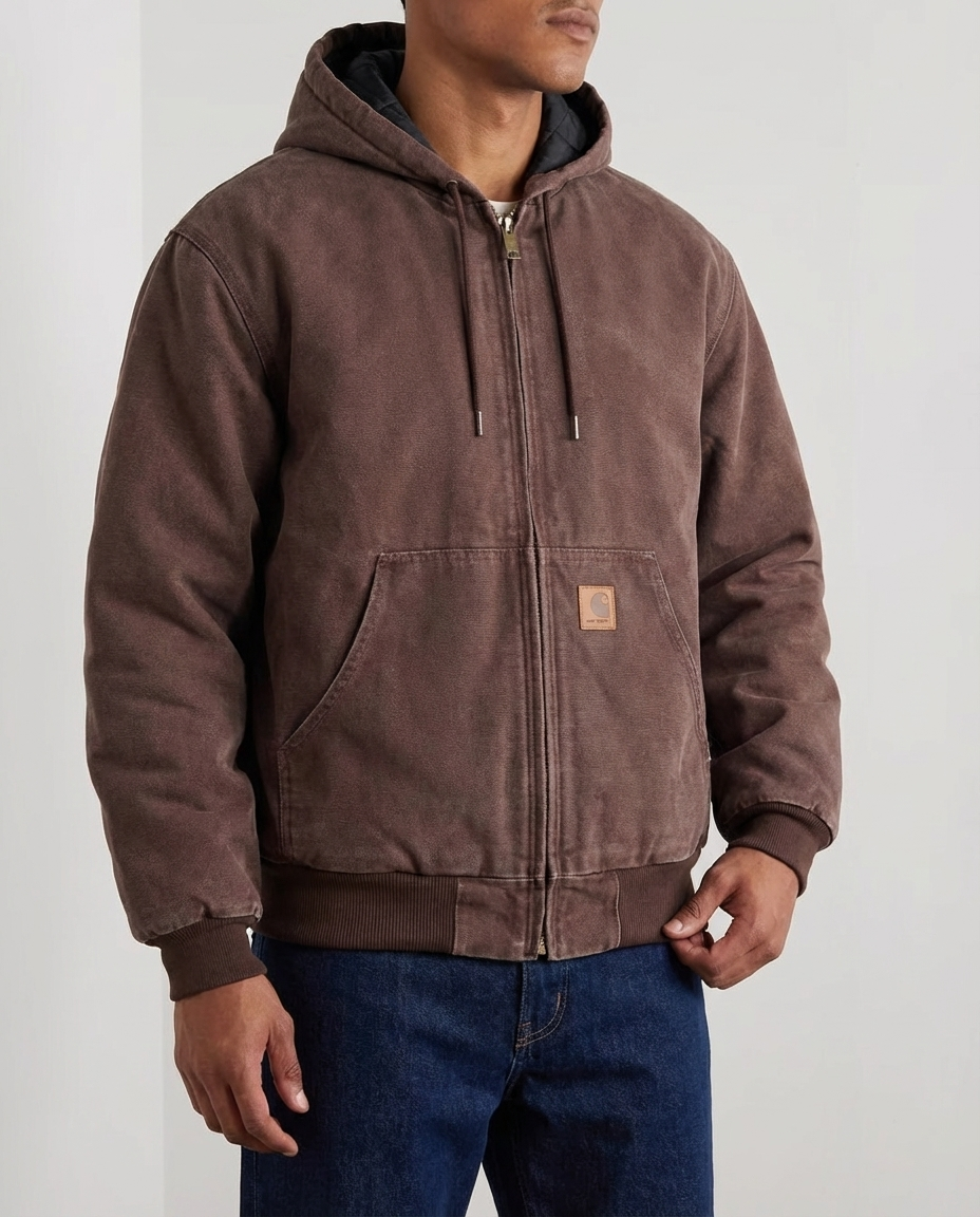 The Washed Full Zip Hooded Cardigan