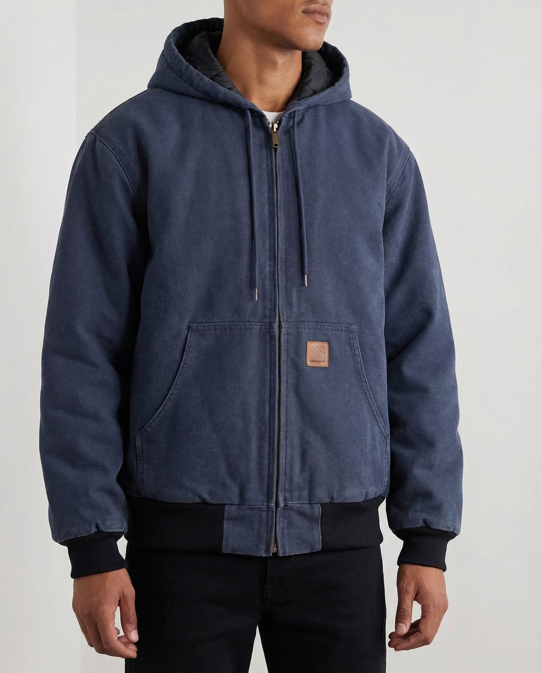 The Washed Full Zip Hooded Cardigan