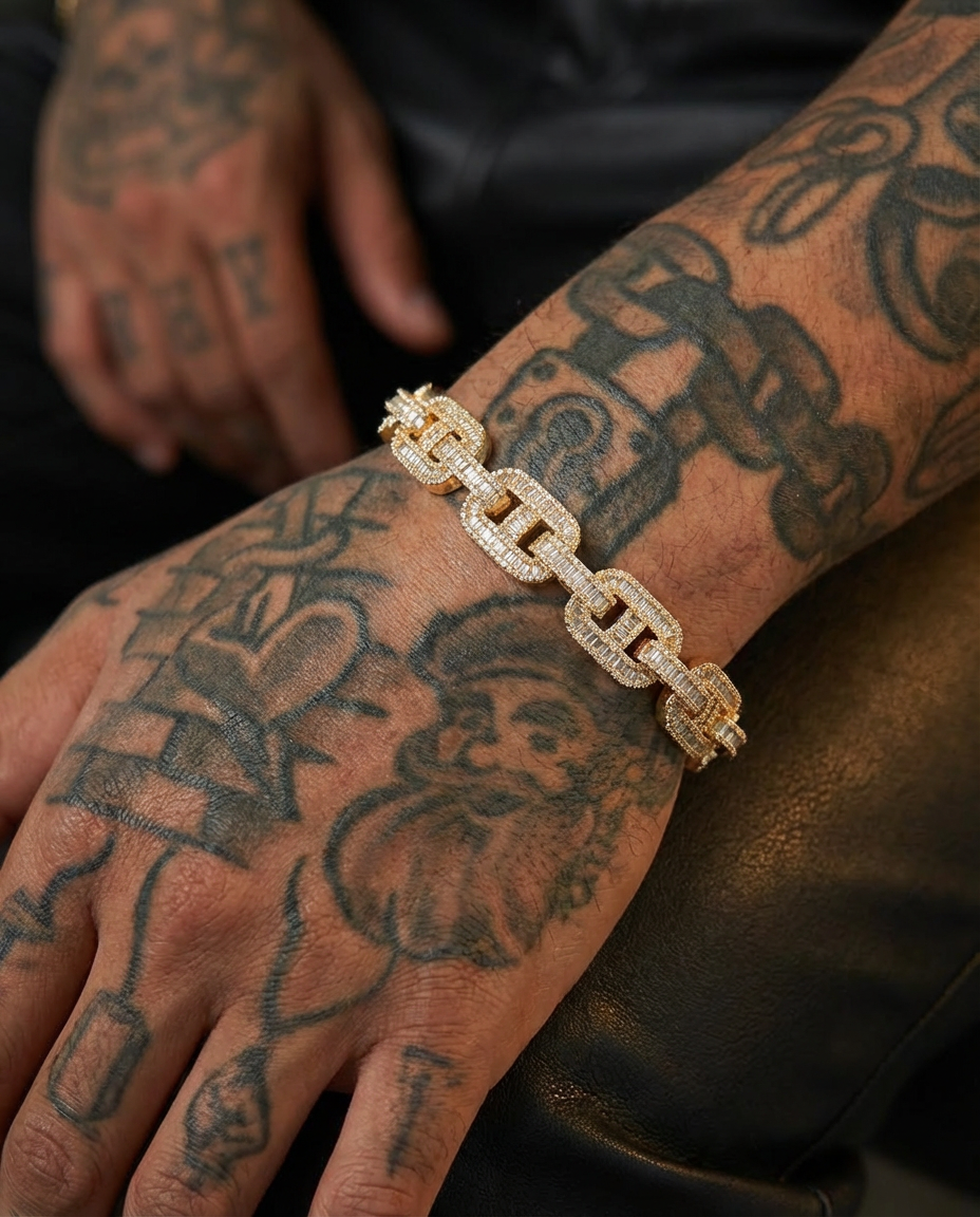 Baguette Iced Link Bracelet