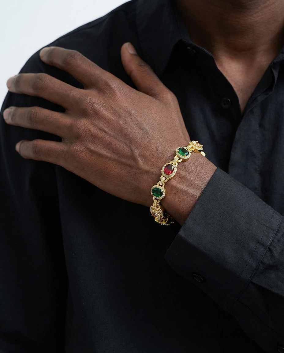 Royal Gemstone Link Bracelet