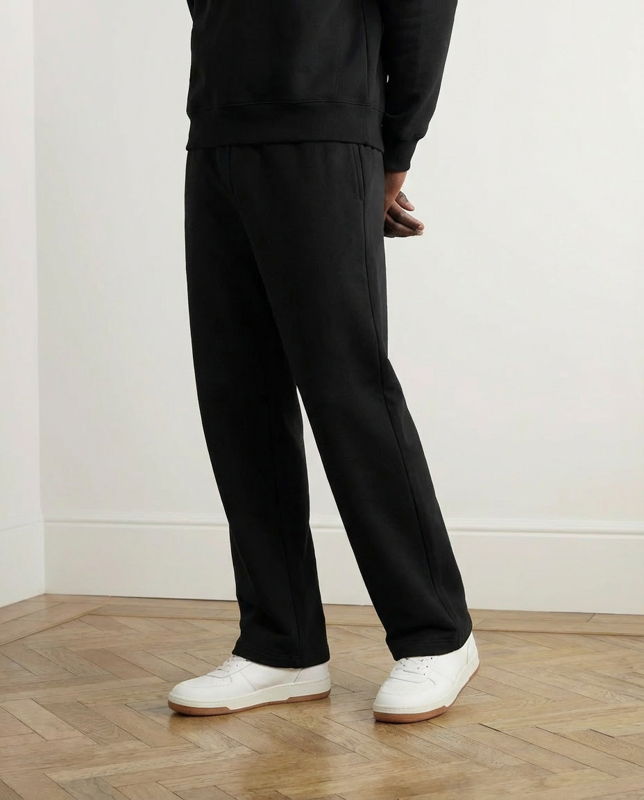 2-piece Loose Fit Hoodie and Joggers Set - Black