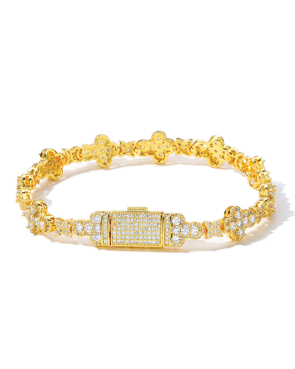 2Iced Clover Link Bracelet