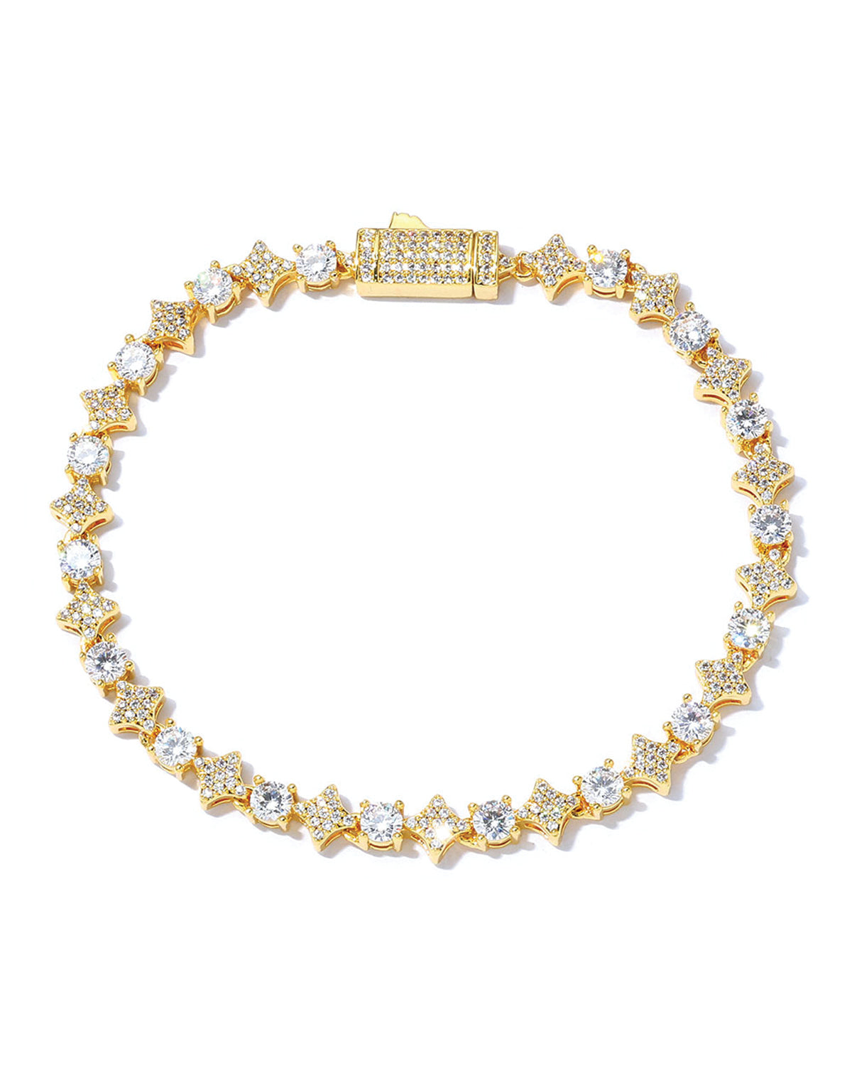 Star Halo Tennis Bracelet