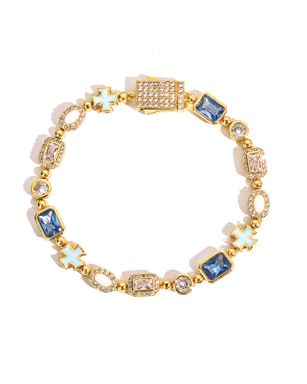 Azure Cross Gem Bracelet