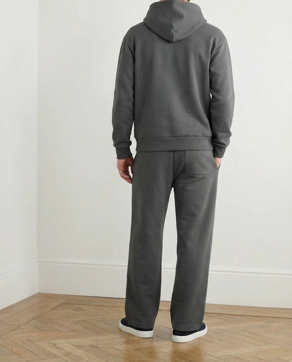 2-piece Loose Fit Hoodie and Joggers Set - Dark Grey