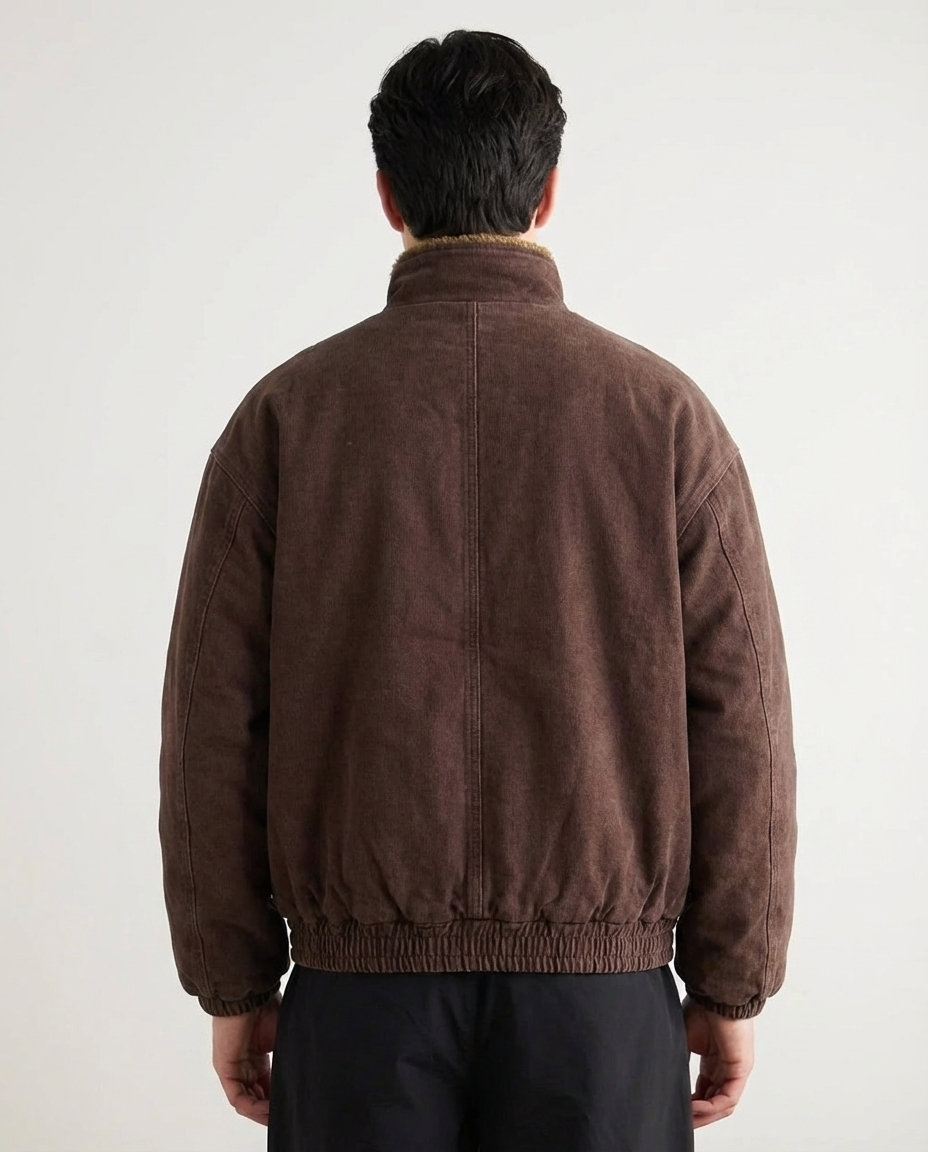 Sherpa‑Lined Bomber Jacket