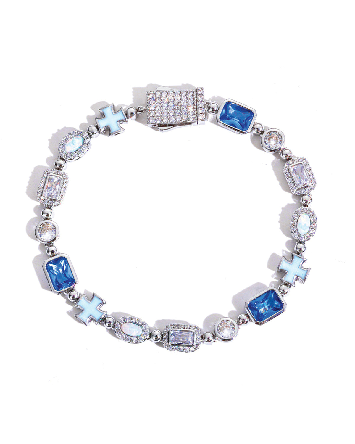 Azure Cross Gem Bracelet