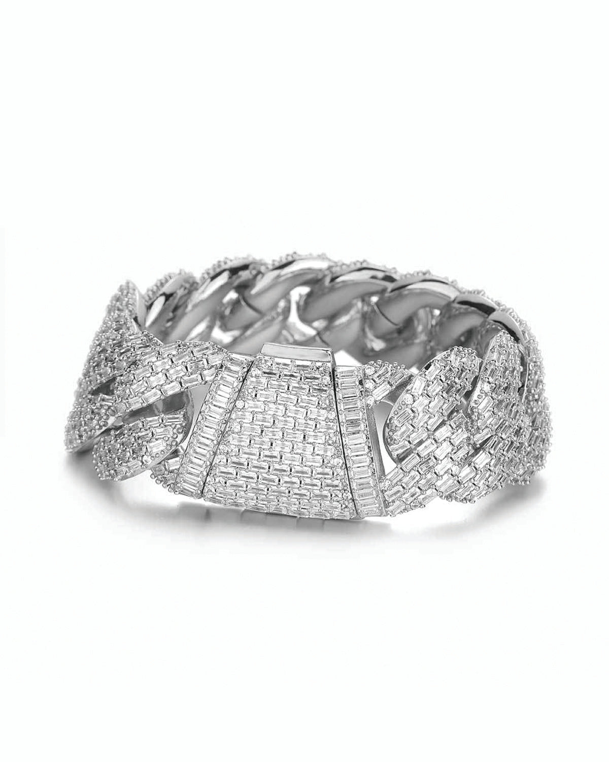 Baguette Iced Cuban Bracelet