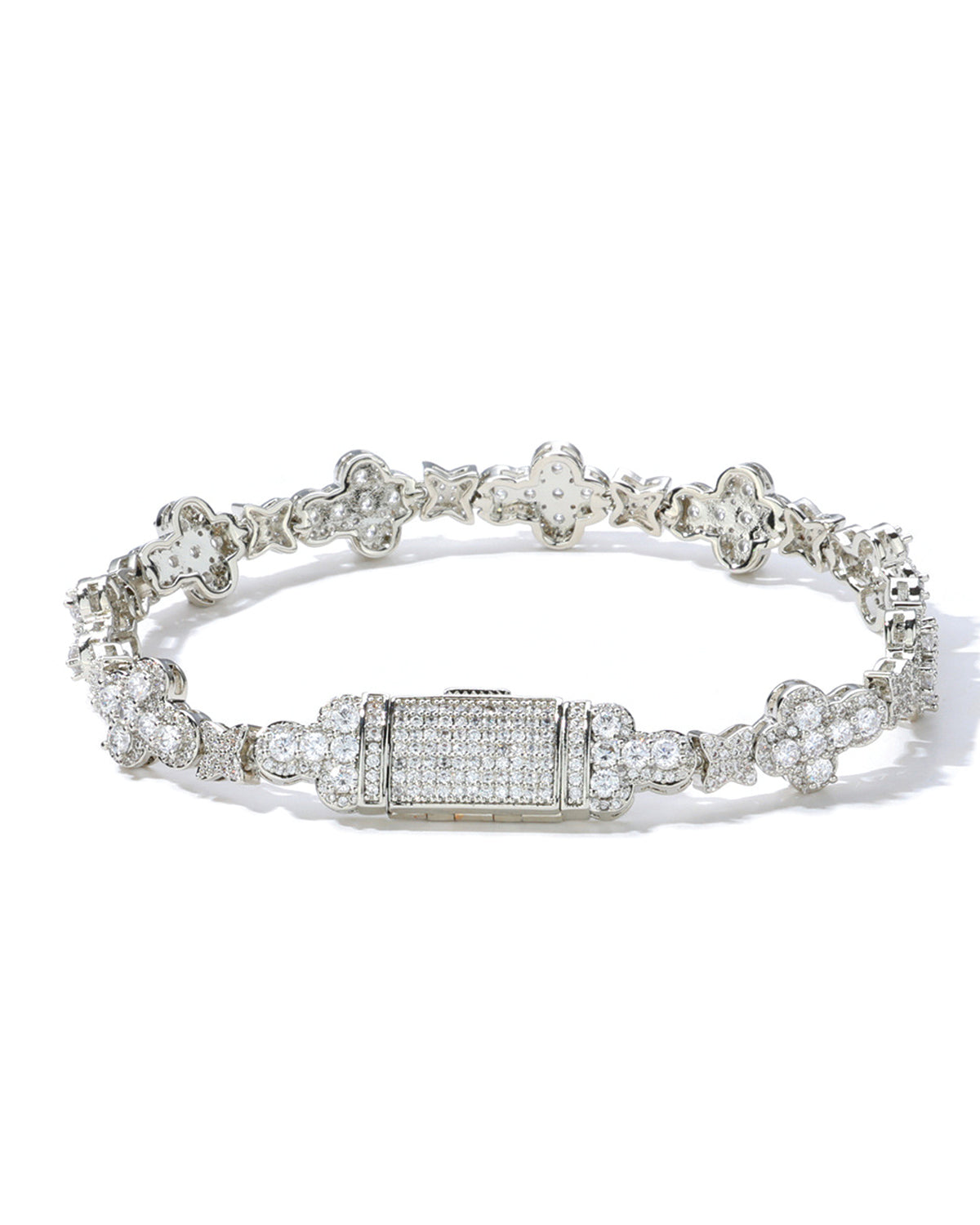 2Iced Clover Link Bracelet