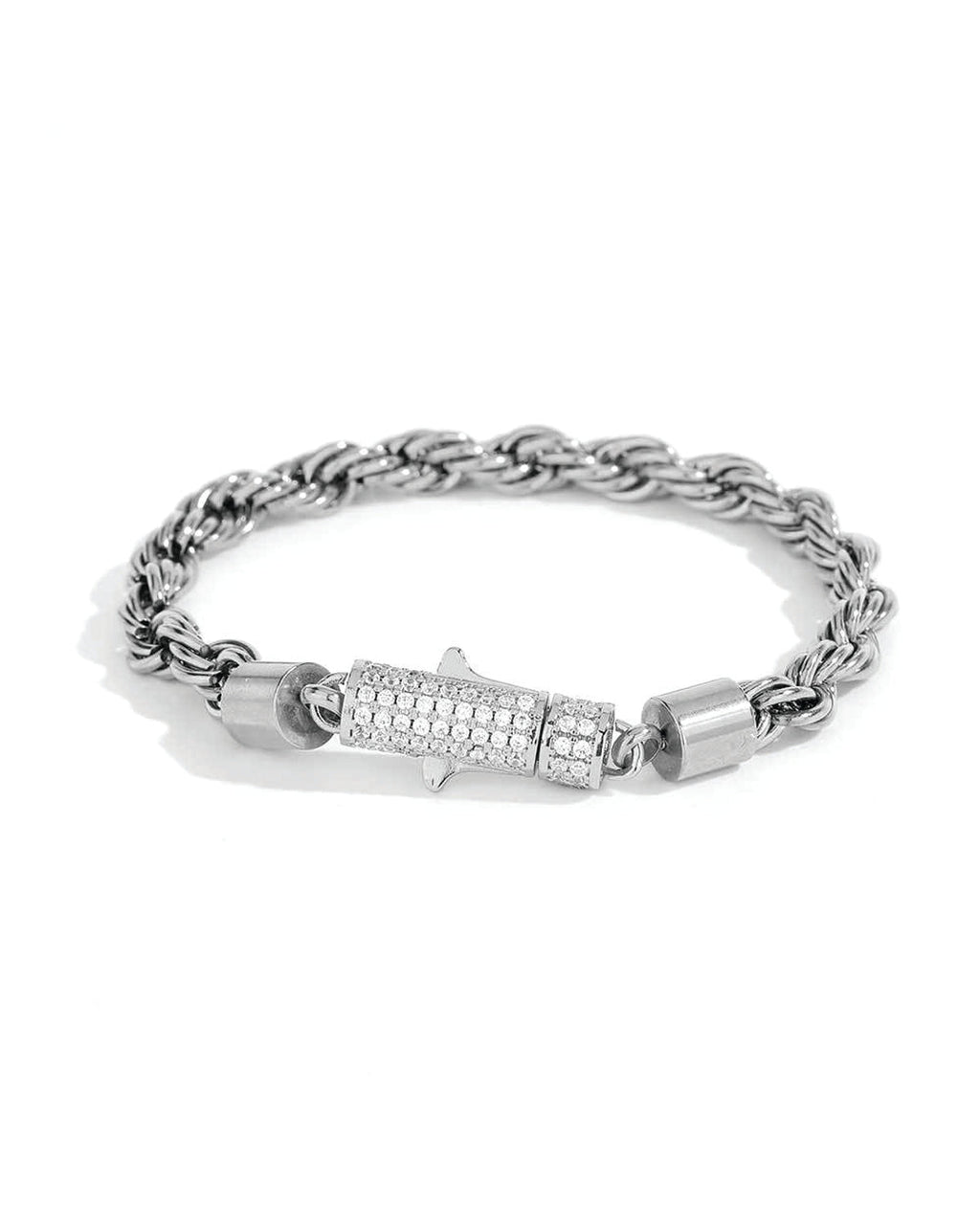 Iced Barrel Rope Bracelet